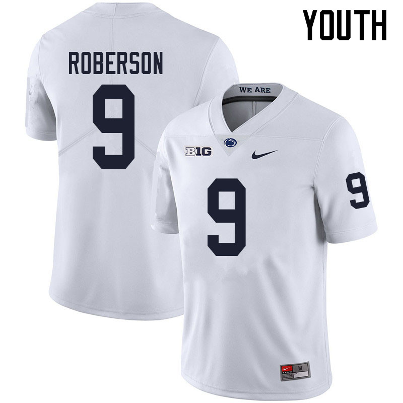 Youth #9 Ta'Quan Roberson Penn State Nittany Lions College Football Jerseys Sale-White